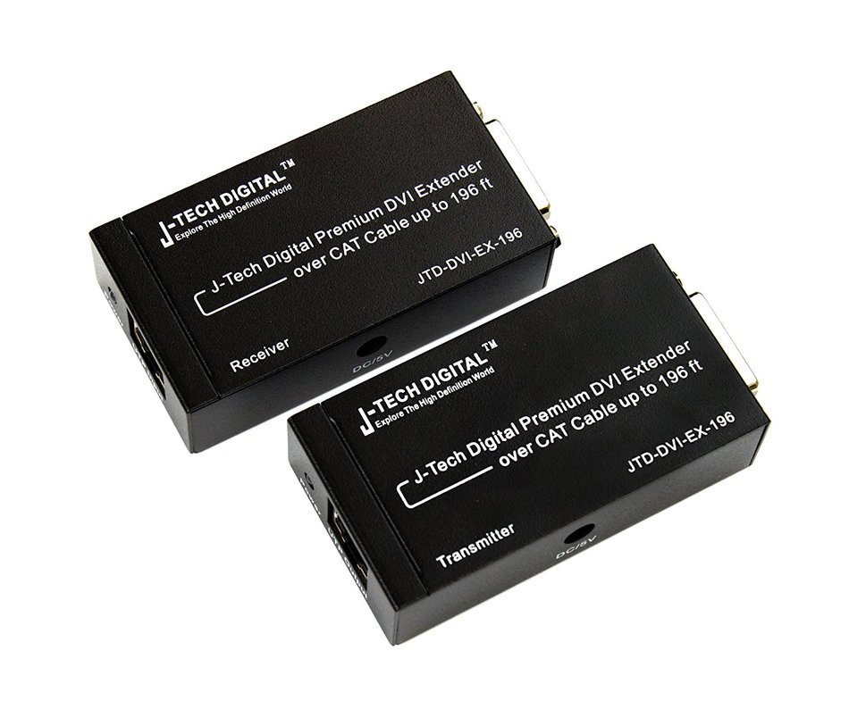 J-Tech Digital(Receiver Only) Hdmi Extender Over Tcp/ip Ethernet/over Single Cat5e/cat6 Cable 1080p with IR Remote... N17