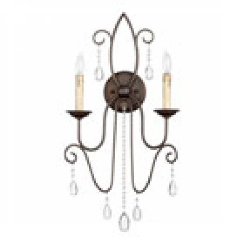 Quorum International 5516-2-86 Sconce with Shades, Bronze by Quorum
