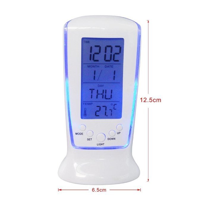 Dictac Multifunctional Music Alarm Birthday Reminding LED Digital Clock Time Calendar with Blue LED Backlight... N5