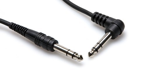 Hosa CSS-103R 1/4 inch TRS to Right-Angle 1/4 inch TRS Balanced Interconnect, 3 feet