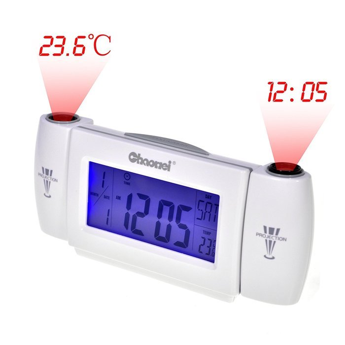 Generic Dual Projection Alarm Clock Clapping Voice Controlled Despertador Reloj Despertador CA1T N2