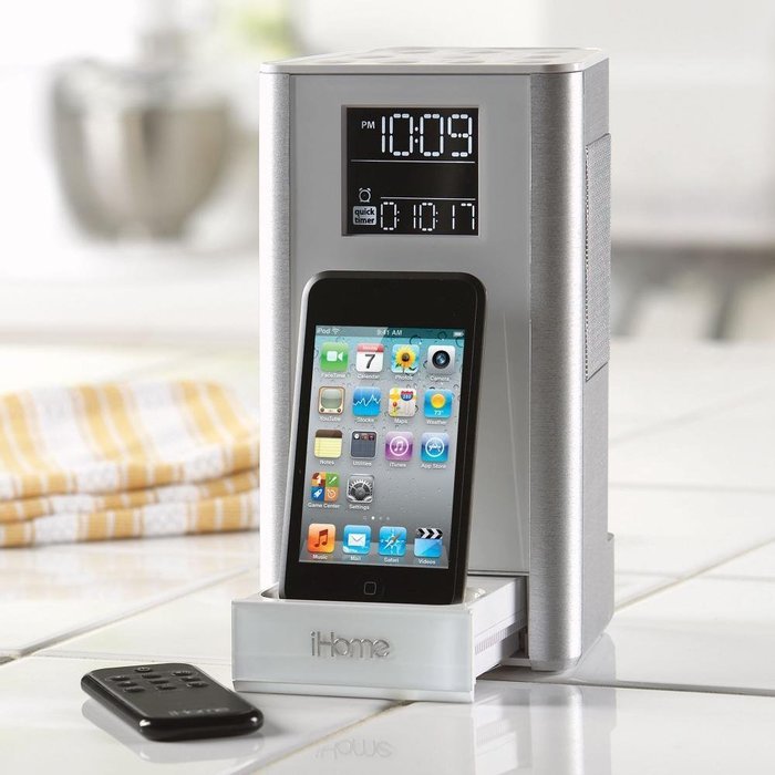 iHome iP39WZC Kitchen Timer & Alarm Clock Radio for iPod & iPhone (White) N4