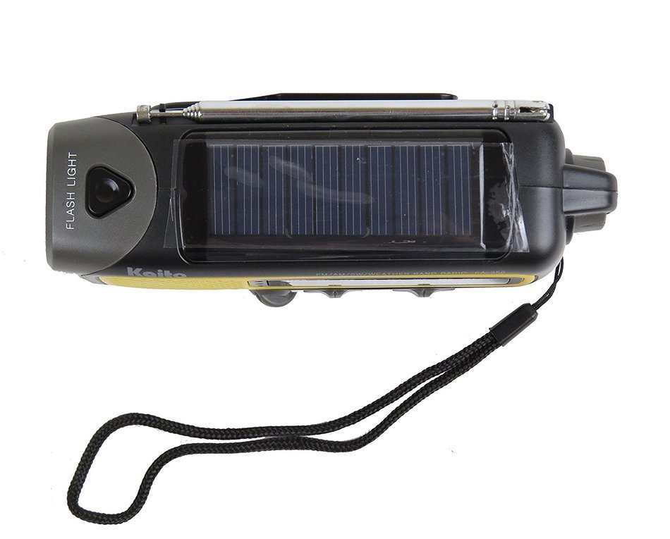 Kaito KA350GN Voyager Trek Solar/Crank AM/FM/SW NOAA Weather Radio with 5-LED Flashlight, Green N14