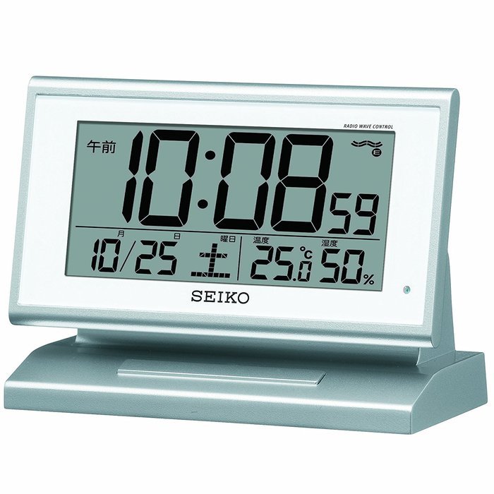 SEIKO CLOCK ( Seiko clock ) automatic lights radio digital alarm clock ( silver ) SQ768S N4
