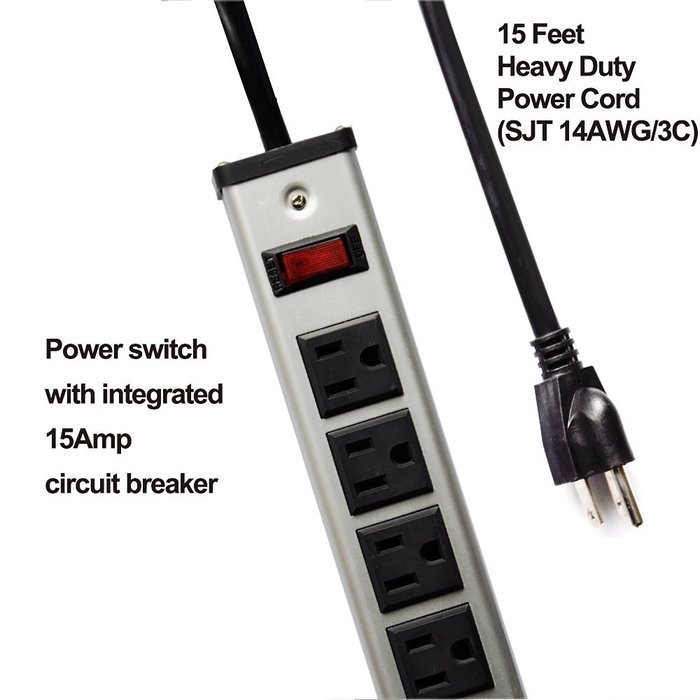 Bestten 10 Outlet All-In-One Surge Protector Power Center with 2 USB Ports (3.1A Total) and Phone / Ethernet /... N10