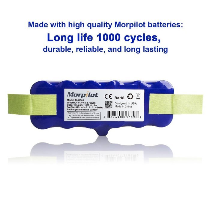 [UL&CE Approval]Morpilot&reg;3800mAh Ni-MH Battery for Irobot Roomba 500 510 530 531 532 533 535 536 540 545 550 552... N9