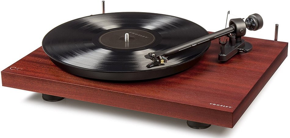 Crosley C10A-NA Hardwood Turntable with Low Vibration Synchronous Motor, Natural N6