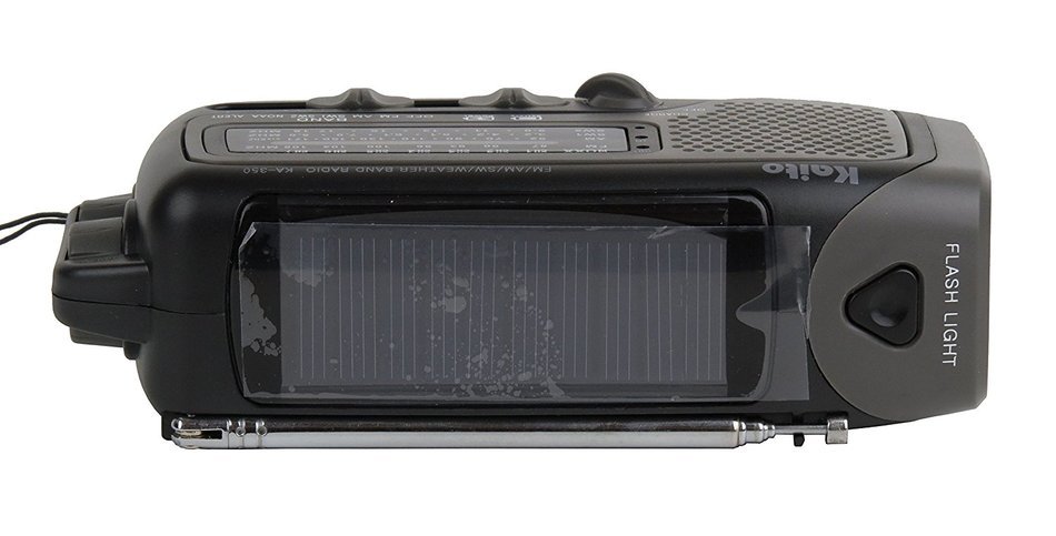 Kaito KA350GN Voyager Trek Solar/Crank AM/FM/SW NOAA Weather Radio with 5-LED Flashlight, Green N21