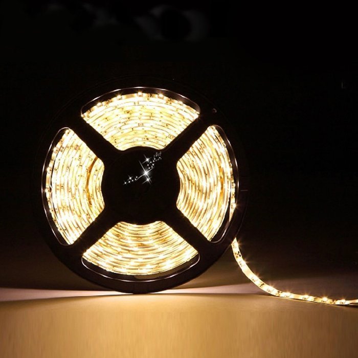 TOP YAO 16.4ft 3528 120led/m SMD Flexible Ribbon 600 LED 9.6w/m Waterproof Cuttable Strip Light for Home Party... N20