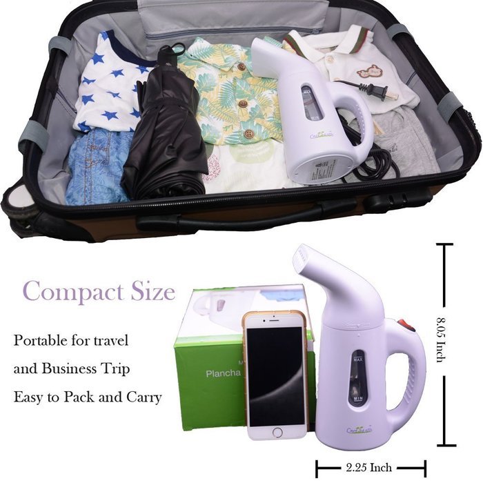 Handheld Garment Steamer, Sweet Mall Portable Travel Mini Frabic Clothes Steamer, 60S Warmup Time, Wrinkle Free... N7