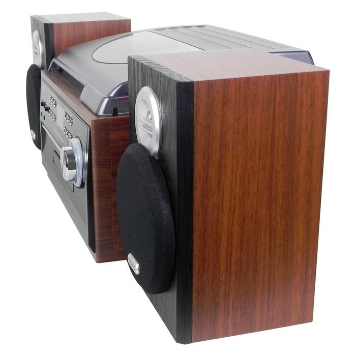 Jensen 3-Speed Turntable Music System Limited Edition JTA475W LCD Display with Front Loading CD Player , AM/FM... N3