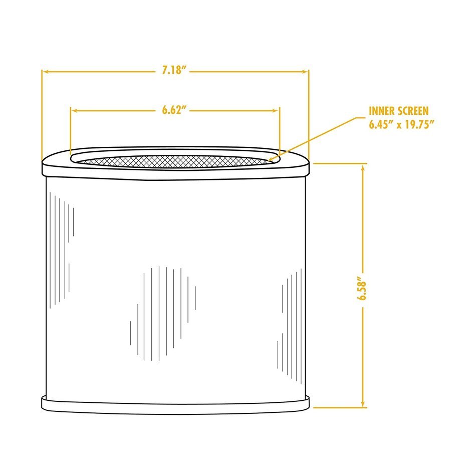 Multi-Fit Wet Dry Vac Filter VF2007 Standard Wet Dry Vacuum Filter (Single Shop Vacuum Cleaner Filter Cartridge... N4