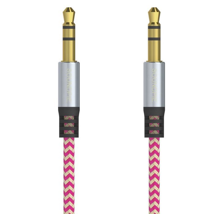 SoundPie 3.5mm Nylon Braid Contrast Color ShoeLace Auxiliary Audio Cable (5ft / 1.5m) AUX Cable for Headphones... N32