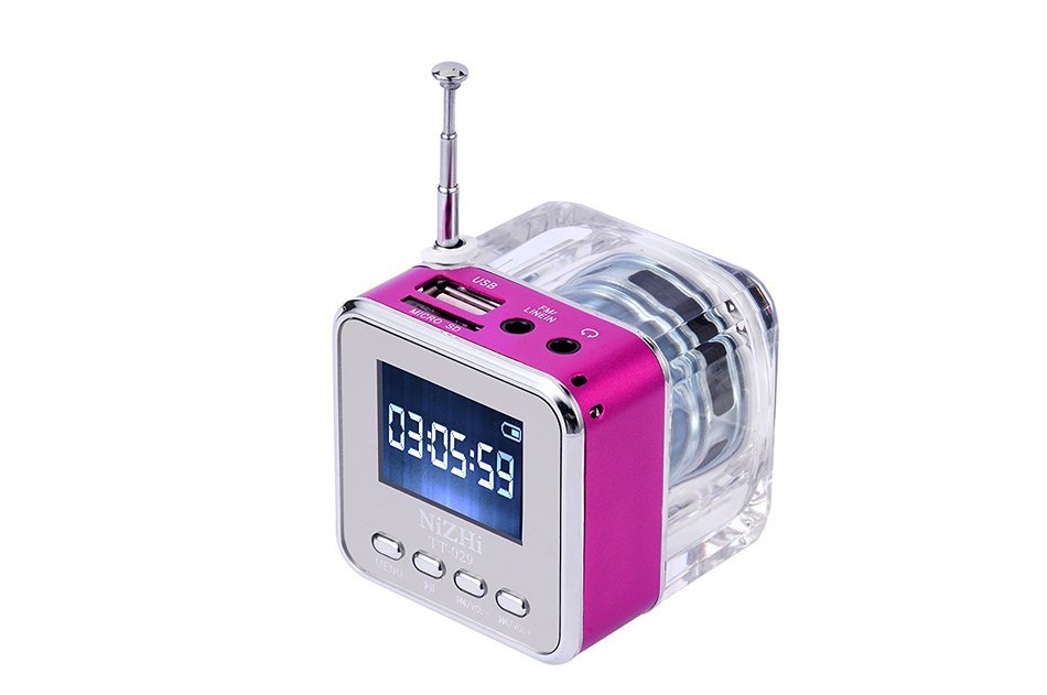 TT029 Portable Mini Music Speaker Support SD/TF Card With Alarm Clock FM Radio And LCD Screen Synchronous lyrics... N3