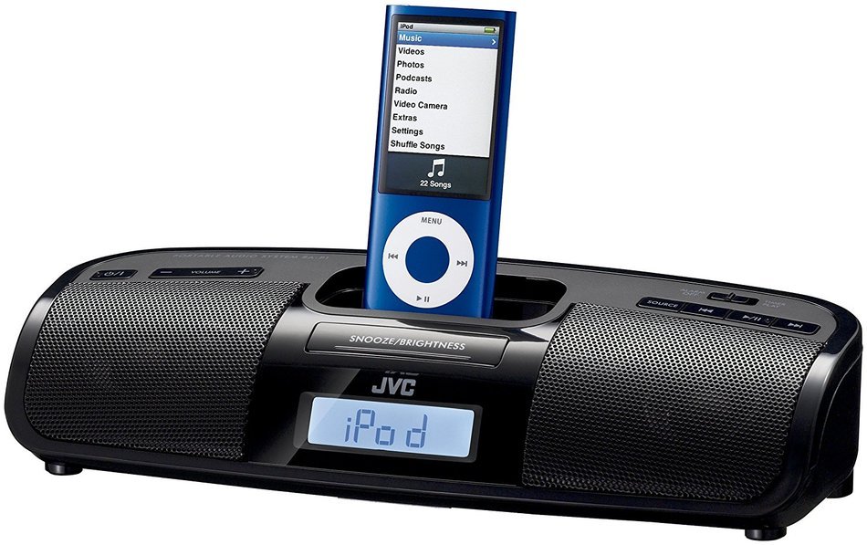 JVC Home RAP1 Portable iPod Dock/Alarm Clock with FM Tuner