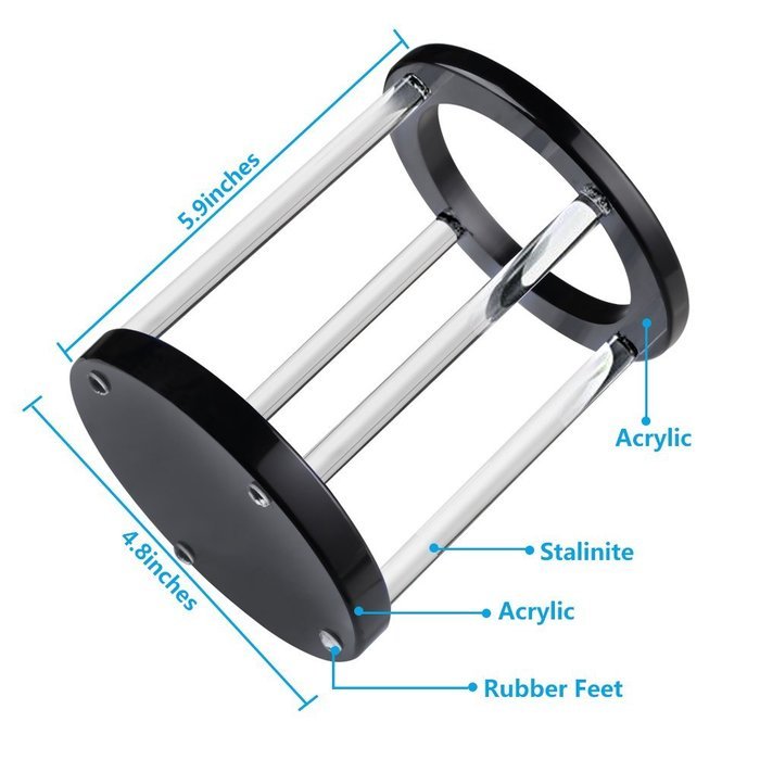 eveco Acrylic Speaker Guard Enhanced Strength and Stability for Amazon Echo Speaker and UE Boom speaker (Blue) N3