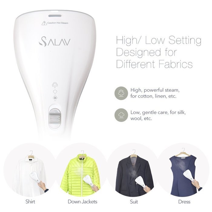 SALAV StrongFastContinuous Dry Steam Ready in 35s Portable Handheld Travel Steamer Lightweight with Dual Heat... N3