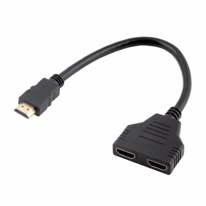 SYS HDMI 1 Male To Dual HDMI 2 Female Y Splitter Cable Adapter HD LED LCD TV N3