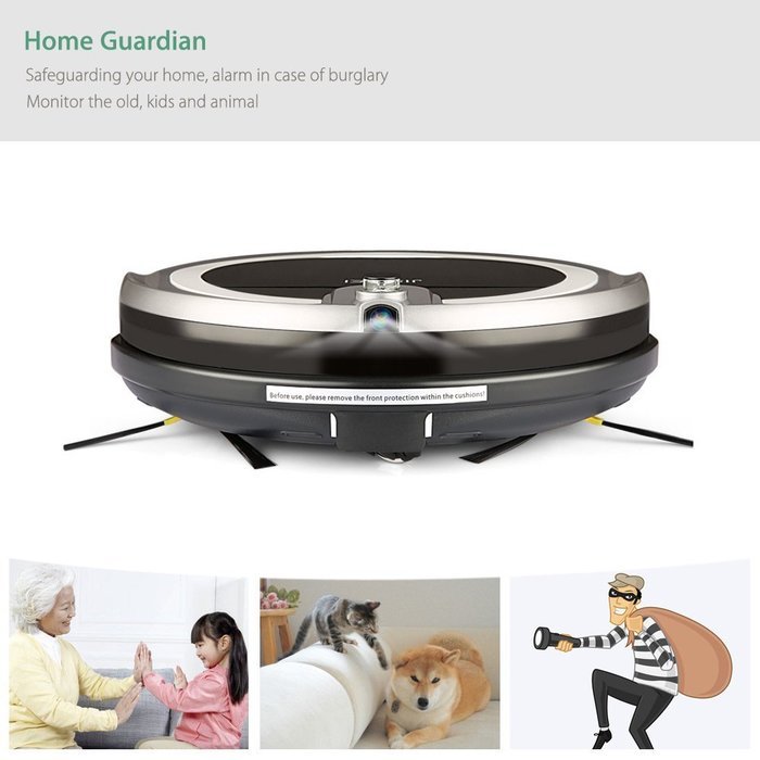 JISIWEI I3 Wi-Fi Enabled Robotic Vacuum Cleaner Self Charging Floor Cleaner with Camera and Mobile App Remote... N3