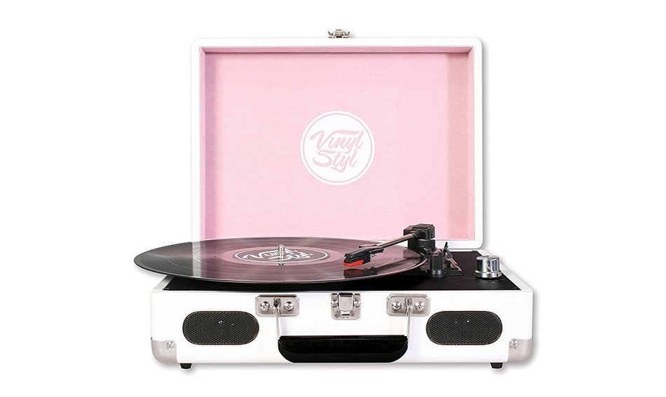 Vinyl Styl Groove Portable 3 Speed Turntable (Cherry Blossom) N5