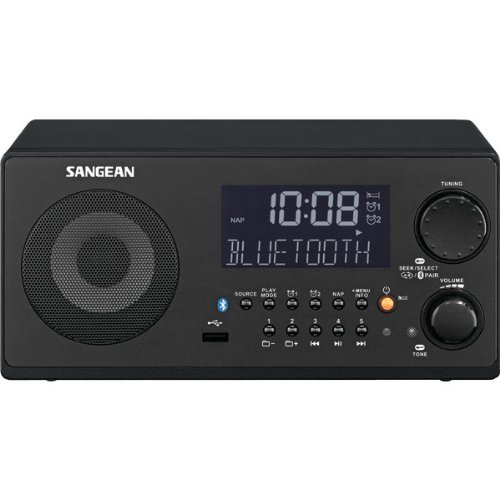 New SANGEAN WR22BK FM-RBDS/AM/USB Bluetooth Digital Tabletop Radio with Remote