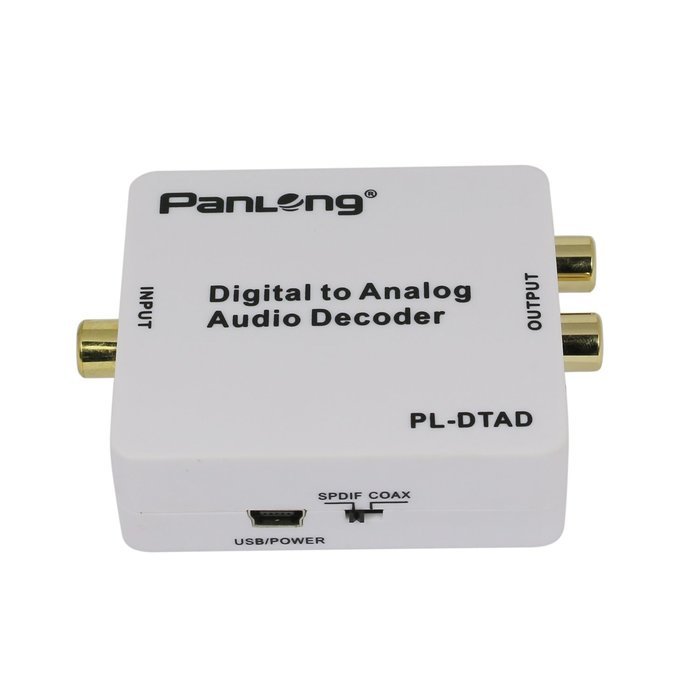 Panlong Optical SPDIF Toslink/ Coaxial Digital to Analog Audio Converter Decoder, Support 5.1 Dolby Digital, DTS...