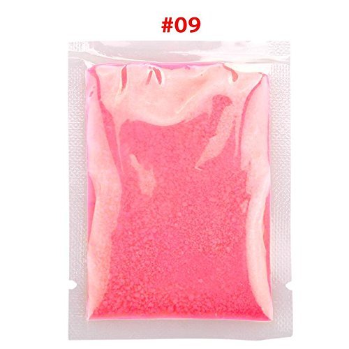 CHRWANG Distinctive 1 Bag x 10g Phosphorescent Glow-in-the-Dark Sand Particles 6# Green N6