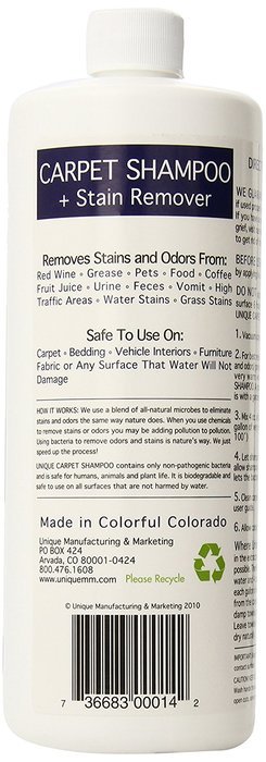 Unique Natural Products Carpet shampoo/Stain Eliminator, 32-Ounce N2