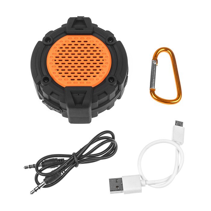 BlueFire Bluetooth 4.0 Outdoor Speaker w/ Mic, Hook & Flashlight - Waterproof Wireless Speakers for Bathroom,... N18