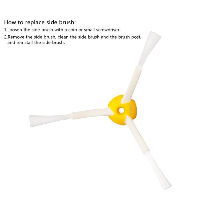 I-clean Replacement Robot Vacuum Cleaner Parts 5Pcs Side Brushes 6-arms & 5Pcs Side Brushes 3-arms for iRobot... N3