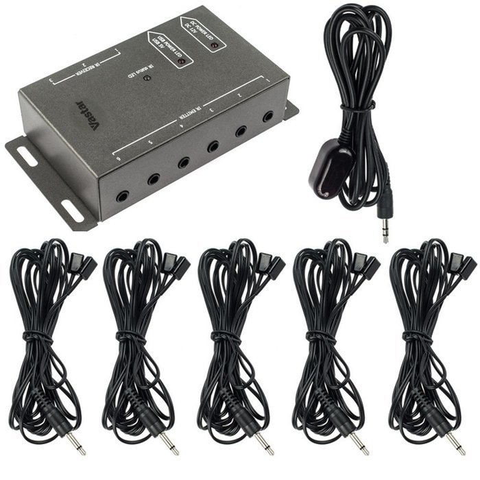 Vastar IR Repeater Infrared Remote Control Extender Repeater Hidden IR Repeater System (10 Emitters 1 Receiver) N4