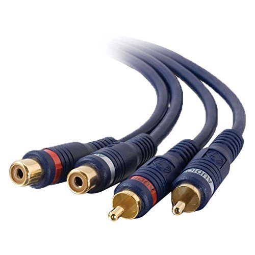 C2G / Cables To Go 13042 Velocity RCA Stereo Audio Extension Cable, Blue (25 Feet/7.62 Meters)