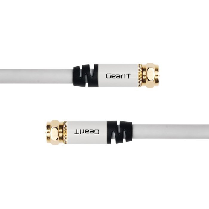 GearIt Digital Audio/Video (25 Feet/7.5 Meters)UL CL2 RG-6 F Type Gold Plated Coaxial Cable Connectors, White N6