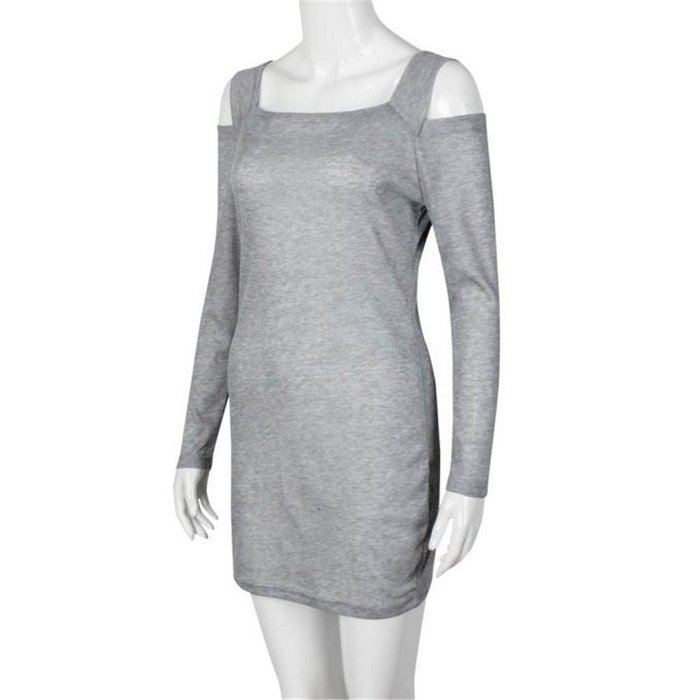 Women Dress,Haoricu Fall Women Crew Neck Long Sleeve Off Shoulder Knit Knitwear Short Mini Dress N11