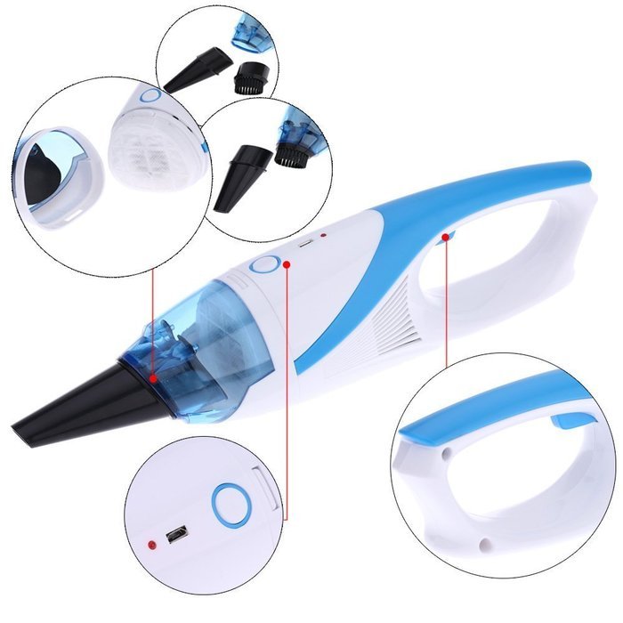 Docooler&reg; Rechargeable Electric Handheld Mini Car Vacuum Cleaner Dust Collector Household Bagless, Wet/Dry, Cordless N3