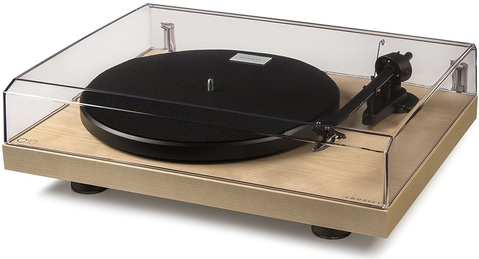 Crosley C10A-NA Hardwood Turntable with Low Vibration Synchronous Motor, Natural N8