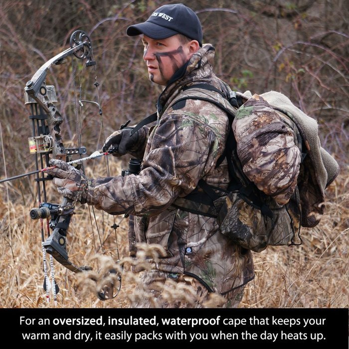 Waterproof Hunting Cape (WidowMaker Shadow, One Size Fits Most) N4