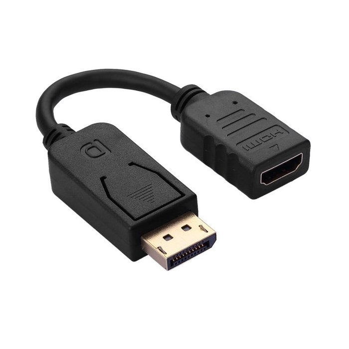 SIENOC Displayport DP Male to HDMI Female DP to HDMI Adapter Cable Video Audio Converter Color Black Pack of 2 N2
