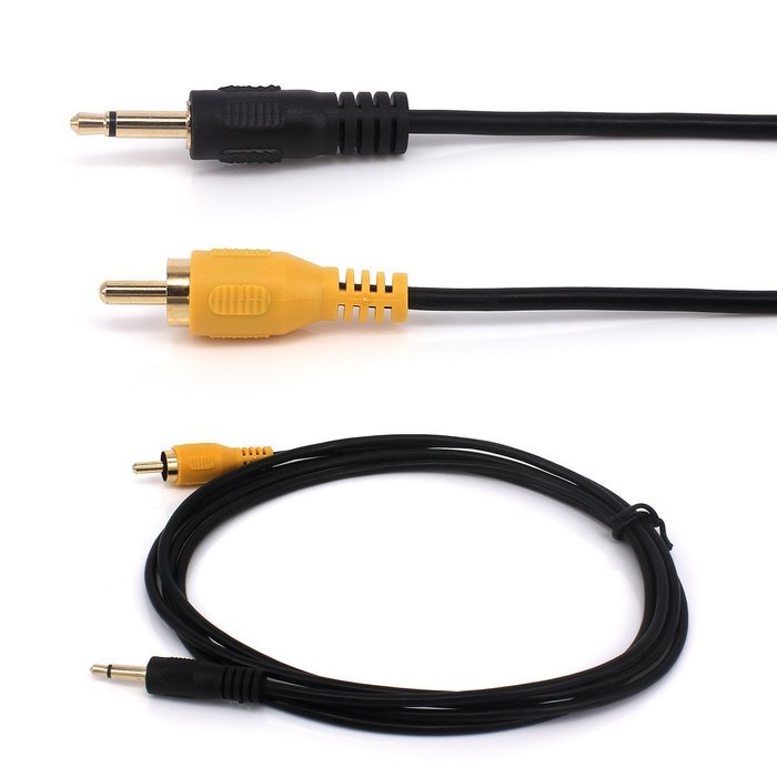 Yeworth&reg; 3.5mm 1/8 inch Mono Male Plug to RCA Male Jack Audio Cable Cord Gold Plated 1.8m (6Ft) N2