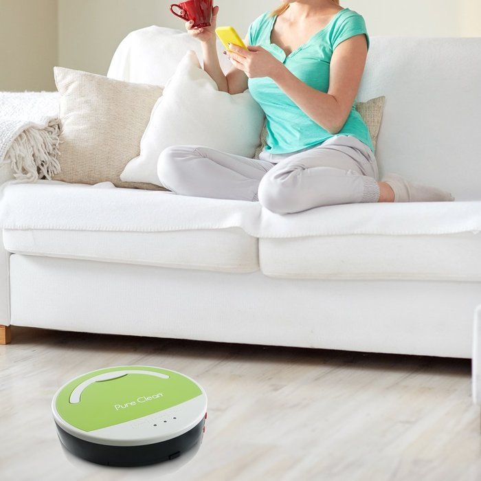 Pure Clean PUCRC15 Smart Robot Automatic Vacuum Floor Cleaner N7