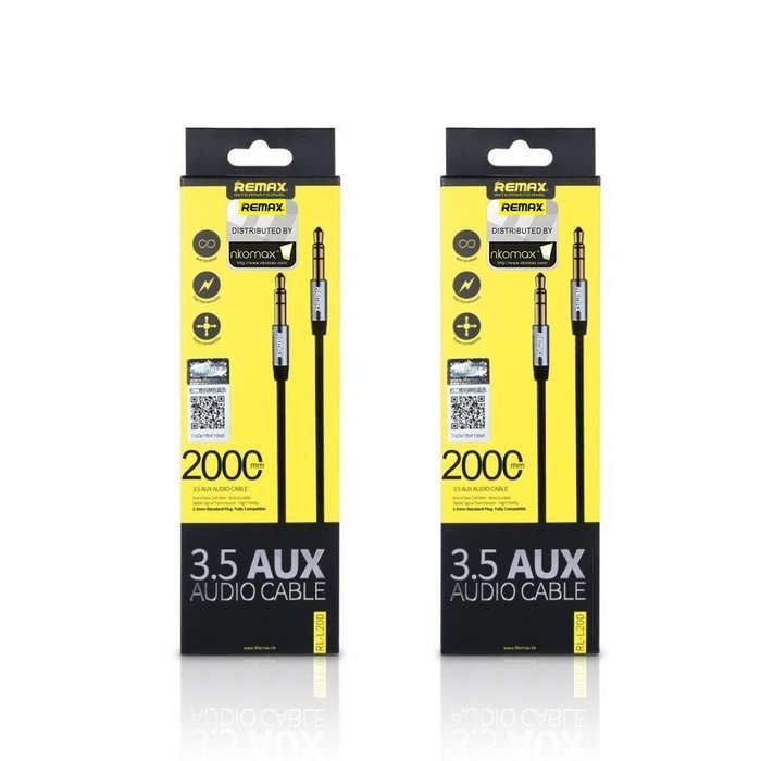 nkomax 3.5mm Gold Plated Premium Auxiliary Male To Male AUX Cable Suitable for iPad, iPhone, iPod, MP3 players... N20