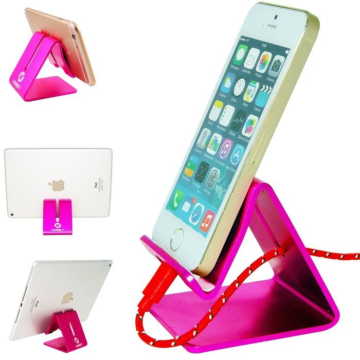 Honsky&reg;Solid Portable Aluminum Desktop Stand Smart Phone Holder for Desk Bed,iPad Mini Stand Tablet Stands for... N14