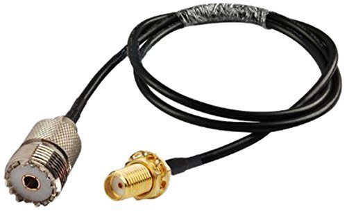 RF HF VHF Handheld Radio coaxial jumper antenna cable SMA female to UHF SO239 female RG58 Made in the USA RG-58...