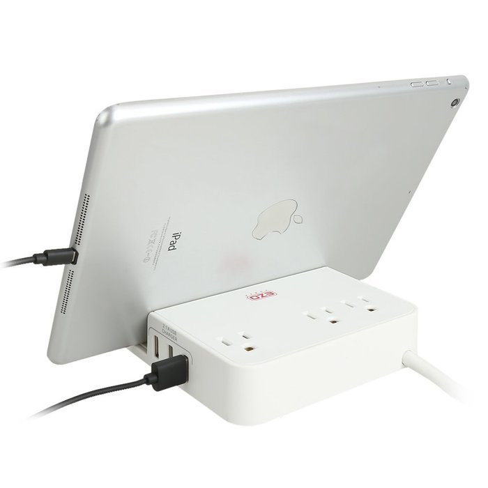 UL LISTED Surge Protector - EZOPower Desktop Charging Station with 3 AC Outlets, 3 USB Charger Ports and Built-in... N4