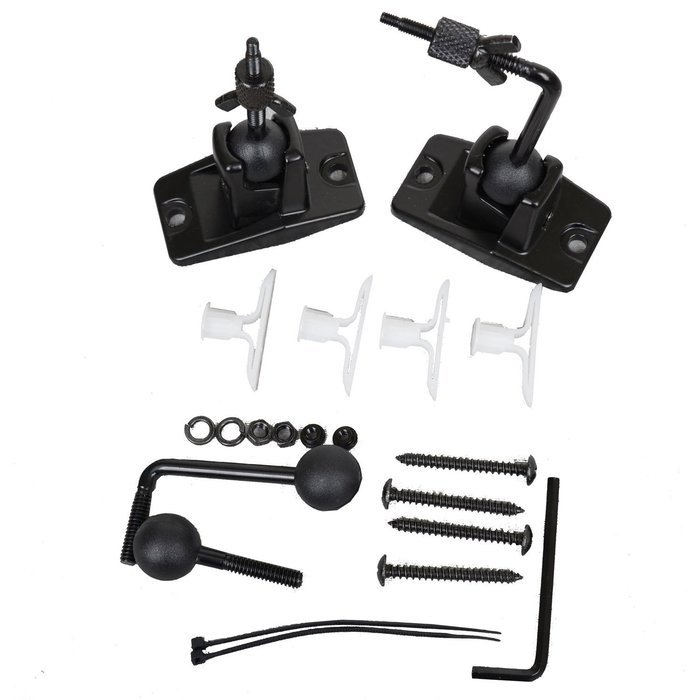 VideoSecu 5 Black Universal Satellite and Audio Speaker Mount Bracket for Wall or Ceiling MS40B5 WM6 N3