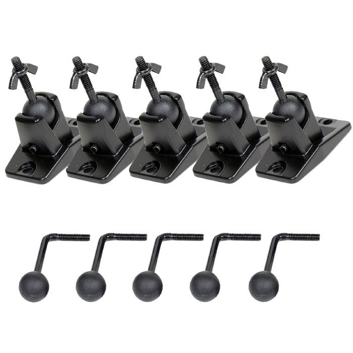 VideoSecu 5 Black Universal Satellite and Audio Speaker Mount Bracket for Wall or Ceiling MS40B5 WM6 N5