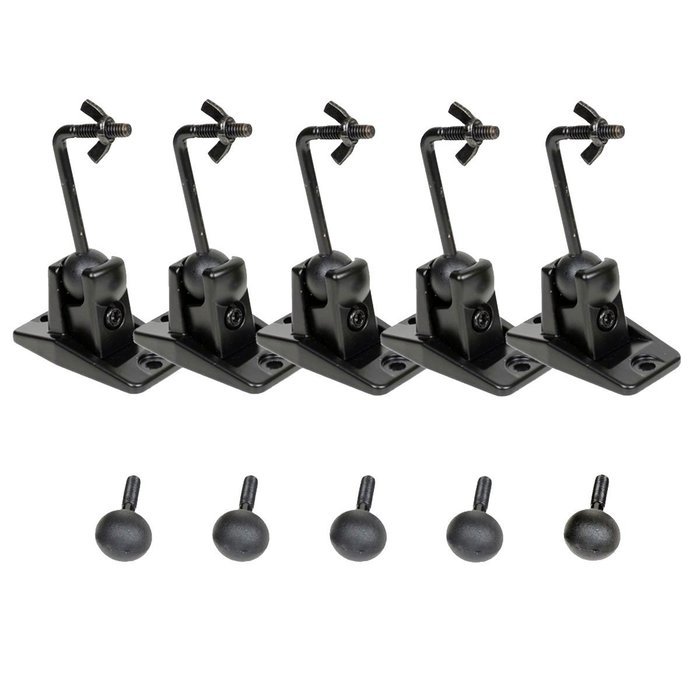 VideoSecu 5 Black Universal Satellite and Audio Speaker Mount Bracket for Wall or Ceiling MS40B5 WM6 N6