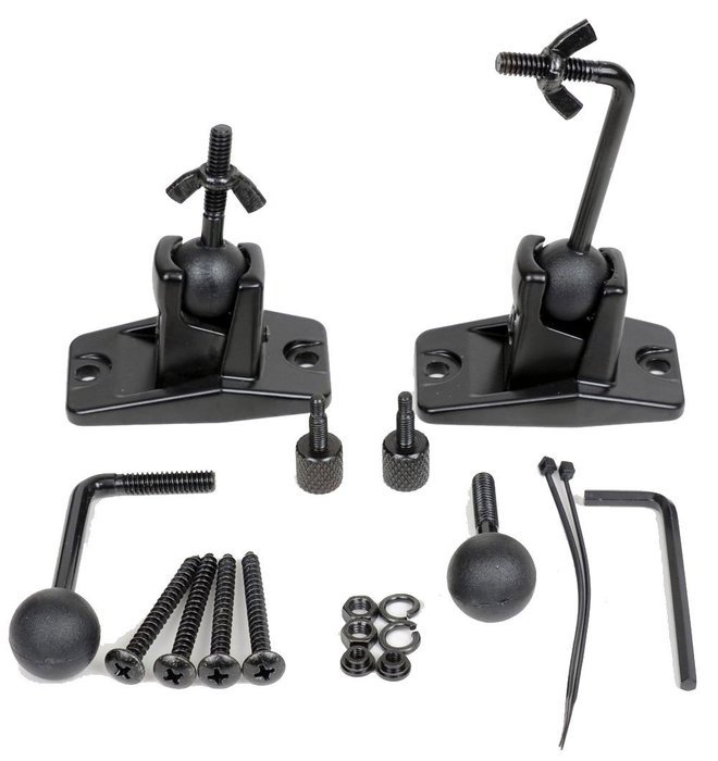 VideoSecu 5 Black Universal Satellite and Audio Speaker Mount Bracket for Wall or Ceiling MS40B5 WM6 N7