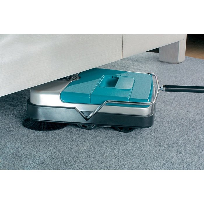 Leifheit 11410 Classic Manual Rotaro Carpet Sweeper with Natural Brushes, Black and Gray N2