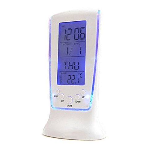 YIYATOO New Digital Backlight LED Display Table Alarm Clock Snooze Thermometer Calendar